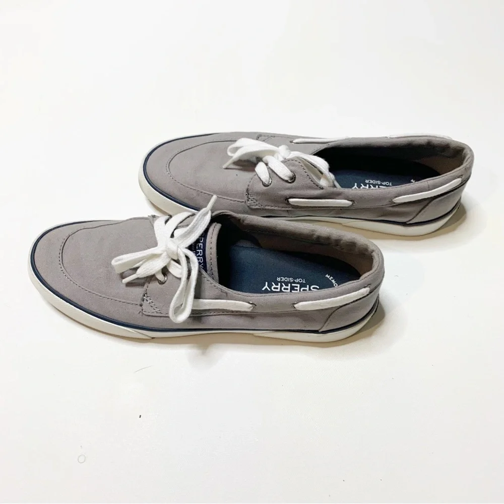 Sperry Gray Boat Flat Boat Shoes Size 10